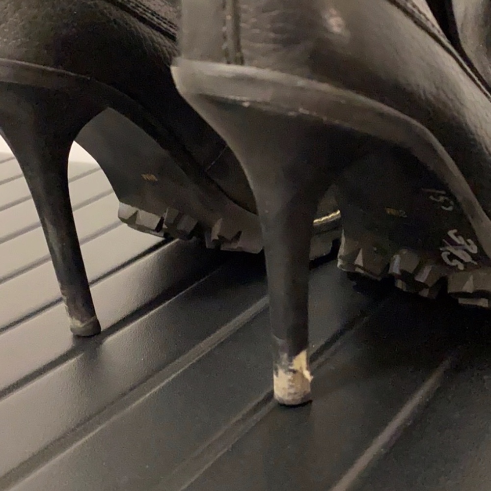 Tory Burch Pebble Leather Loafer Stiletto Booties - Picture 6 of 7